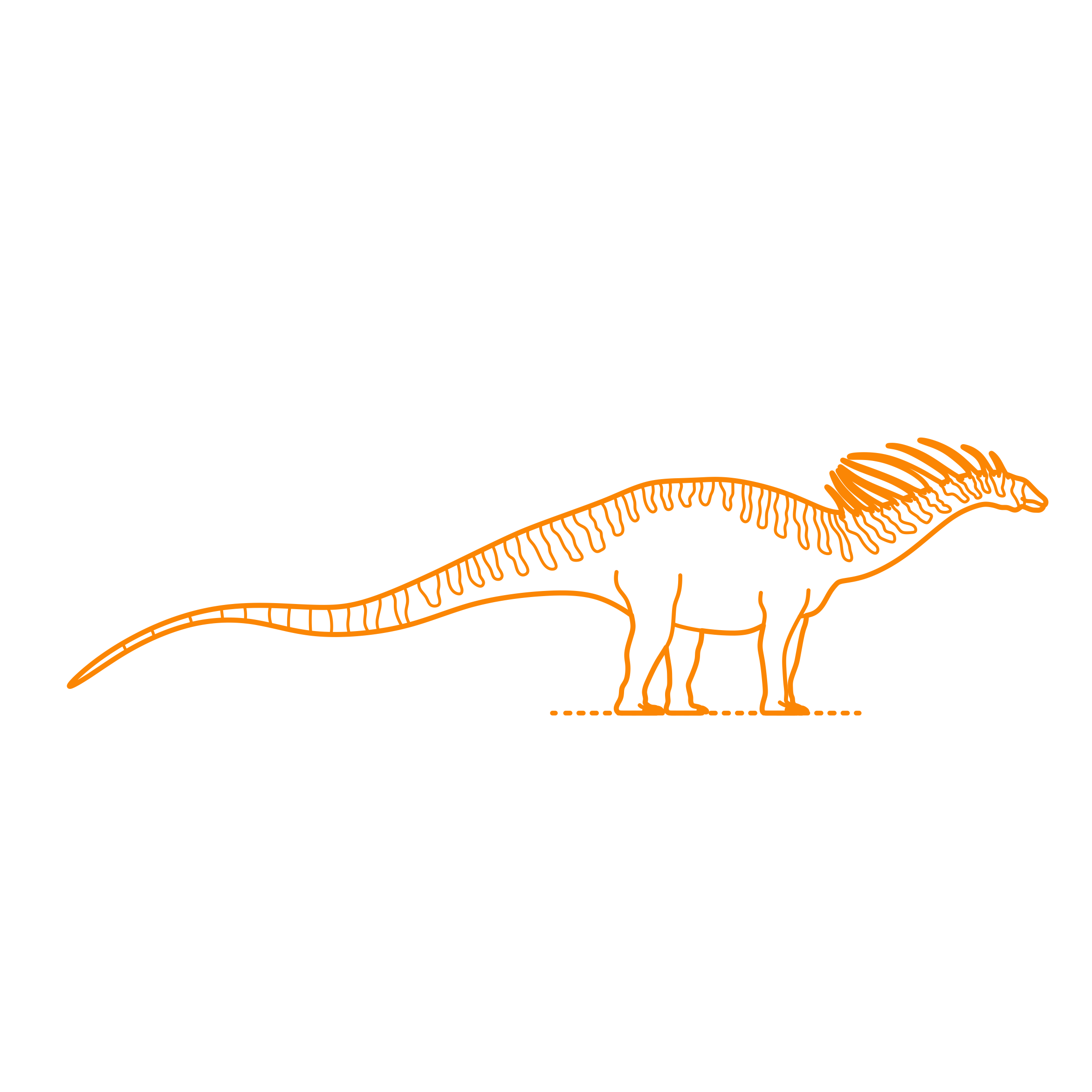 Animals Dinosaurs Amargasaurus Outline Svg File Free Vectors